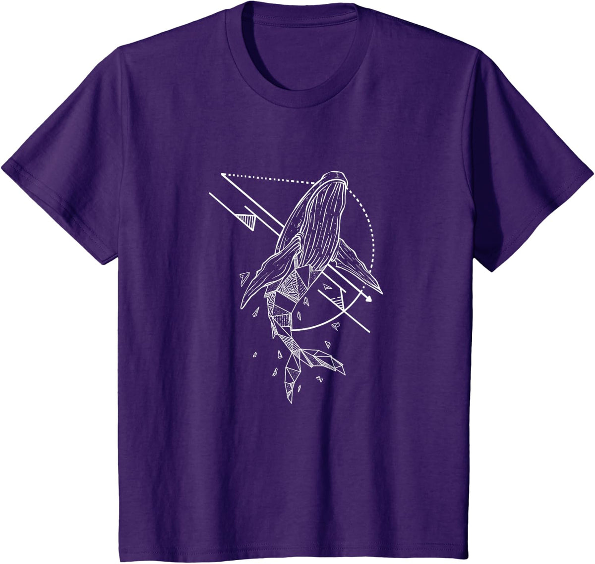 Whale Ocean Cetology Humpback Whale Blue Whales Beach Surf Men Women Kids T-Shirt - Purple