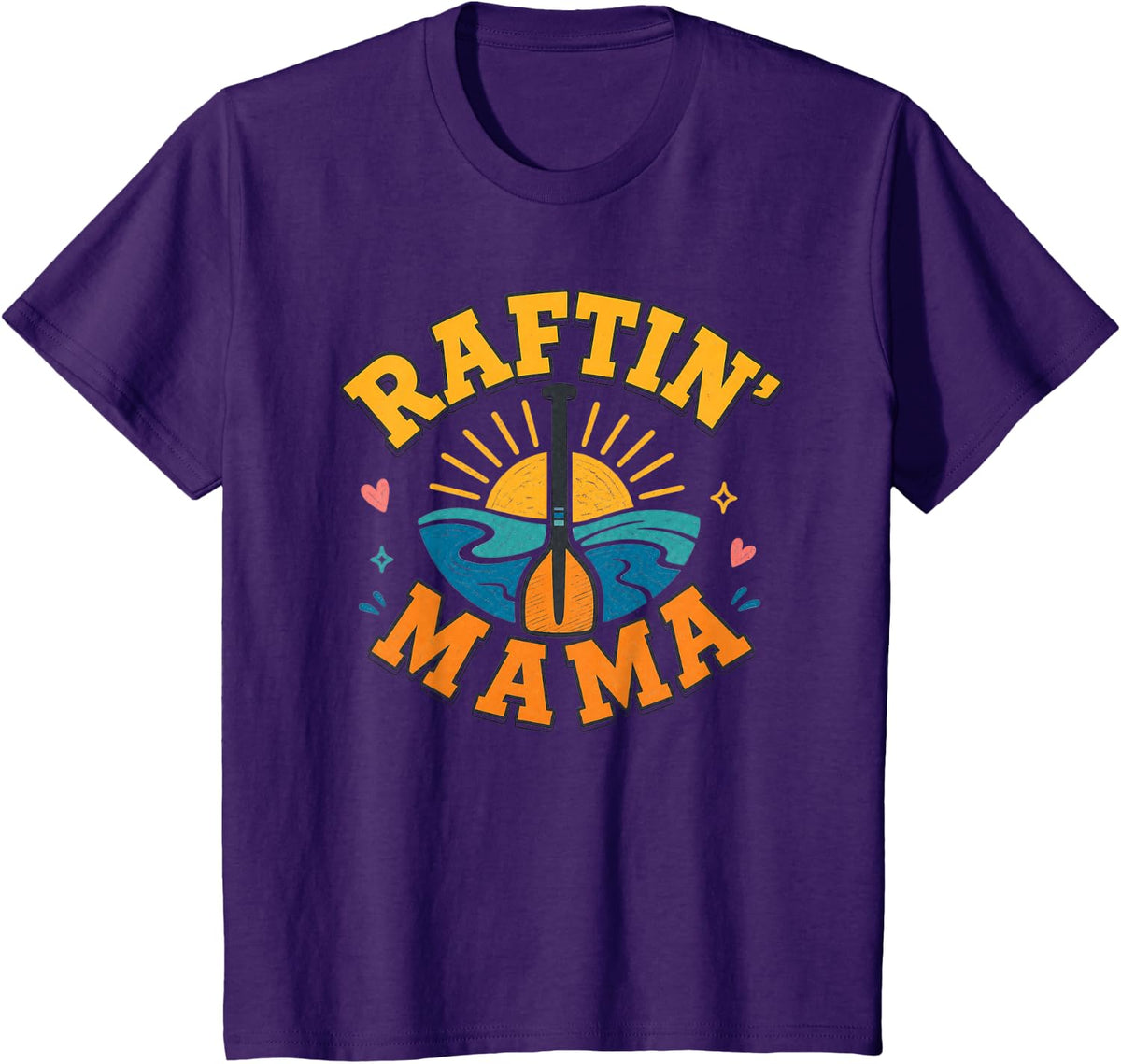 Rafting Mama River Adventure T-Shirt - Purple