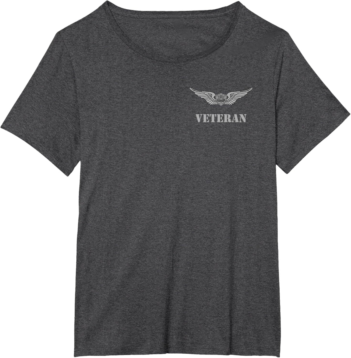 US Army Basic Aviation Badge - Aircrew Wings - Veteran T-Shirt - Dark Heather Grey