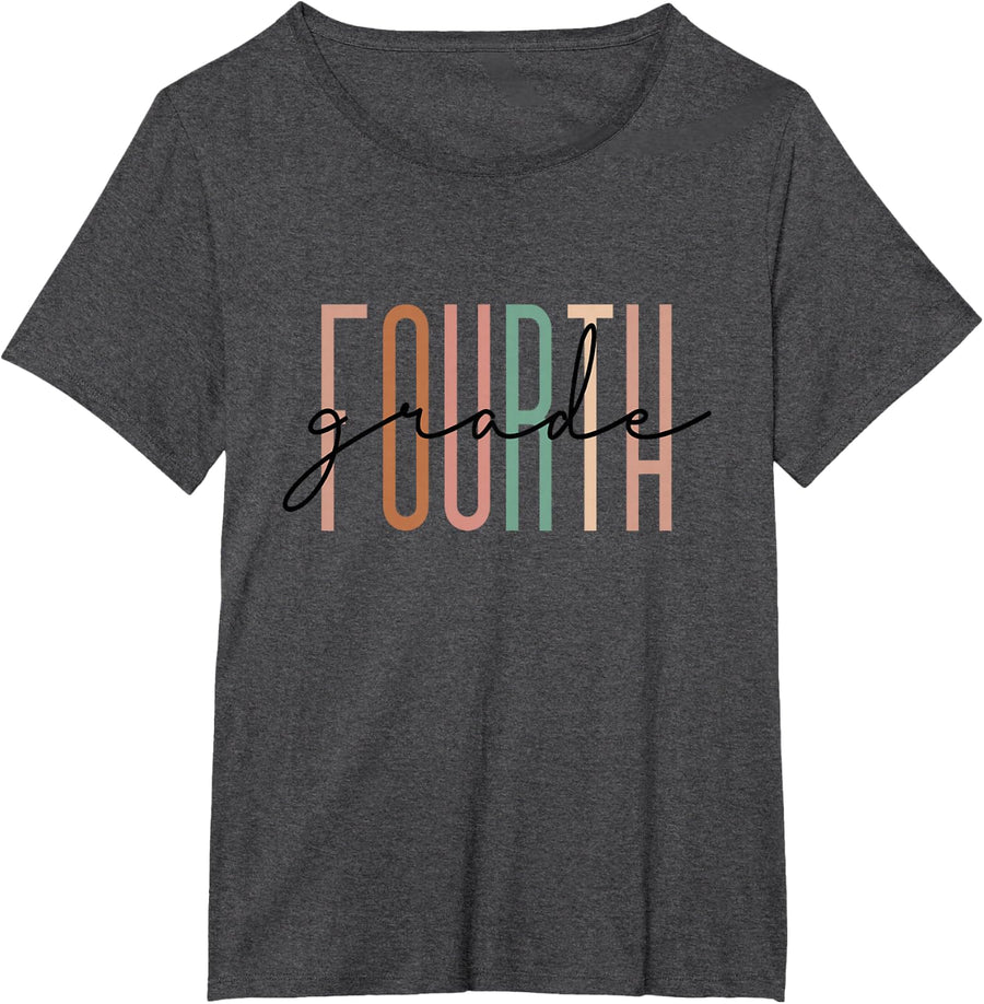 Fourth Grade Girls Boys Teacher Team 4th Grade Squad T-Shirt - Dark Heather Grey