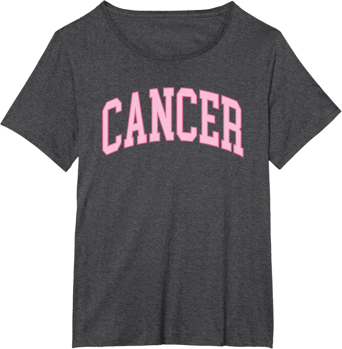 Cancer Zodiac Horoscope Pink Retro Preppy Throwback Womens T-Shirt - Dark Heather Grey