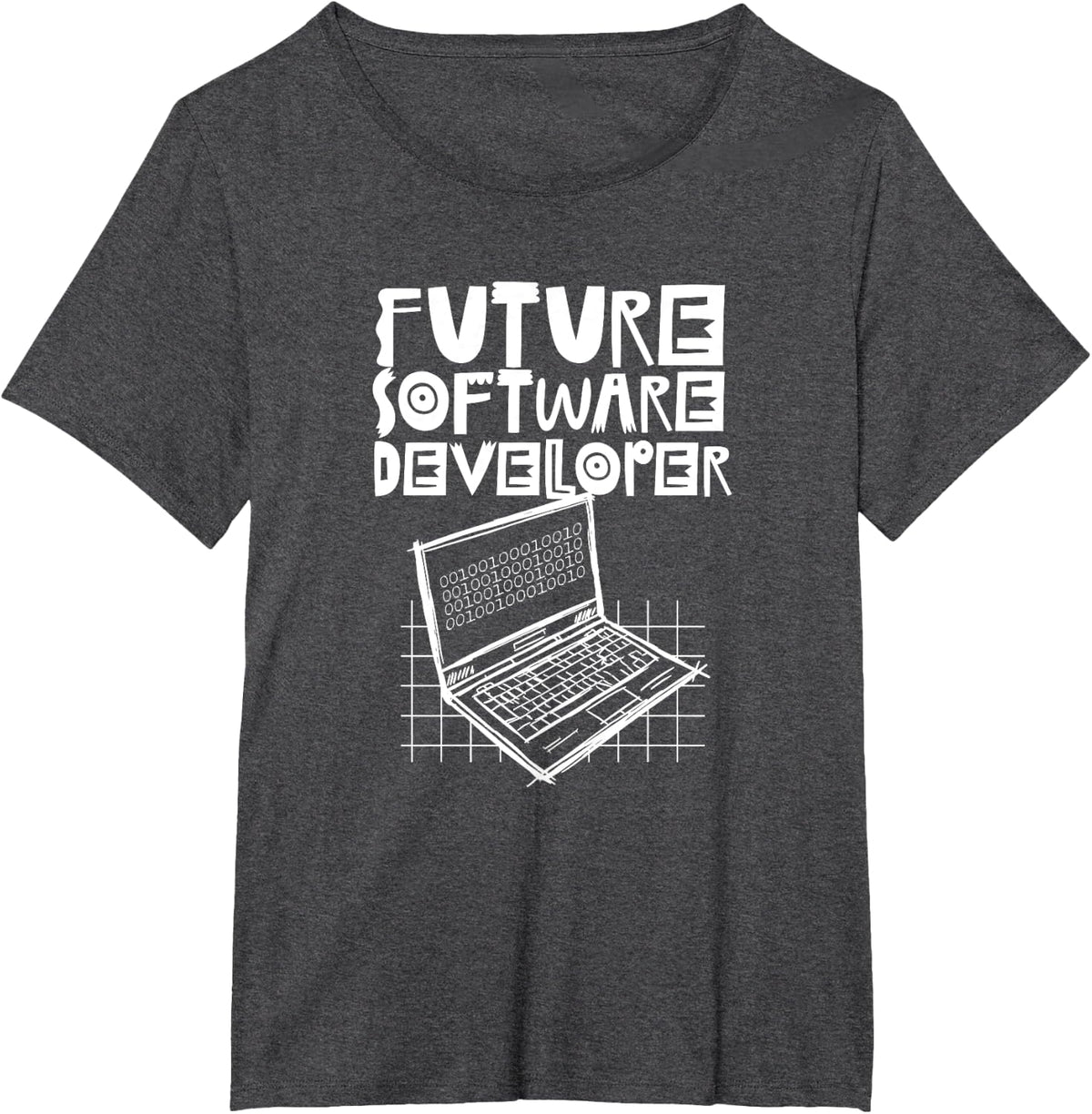 Future Software Developer Developing Coder Coding T-Shirt - Dark Heather Grey