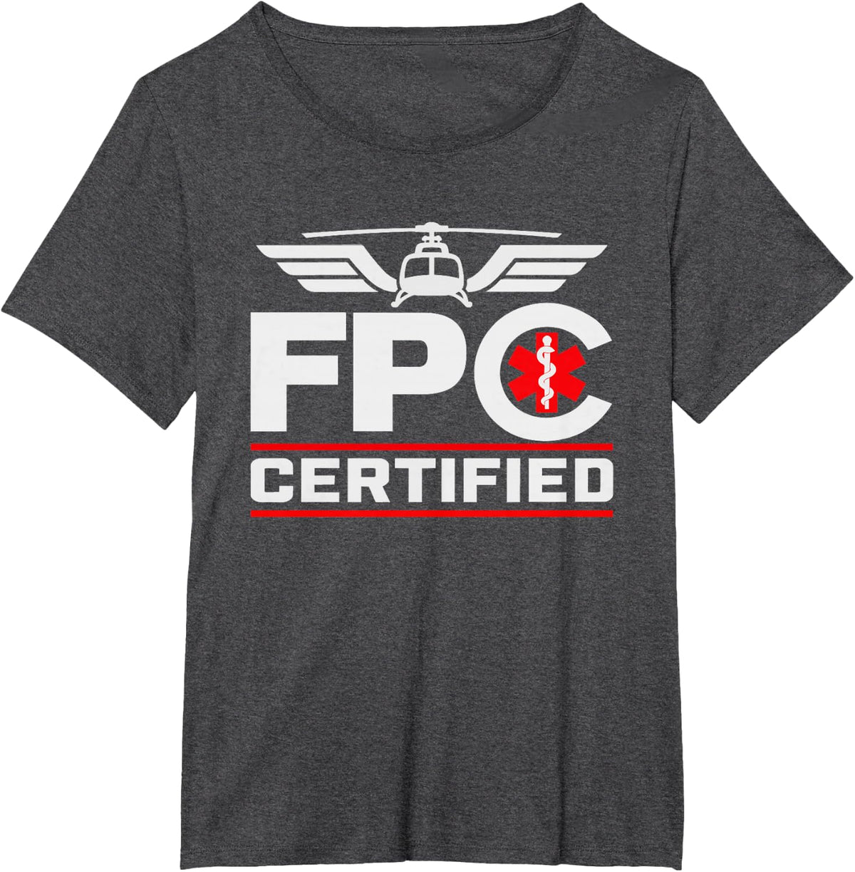 Fp C Certified Flight Paramedic Air Medical Professional T-Shirt - Dark Heather Grey