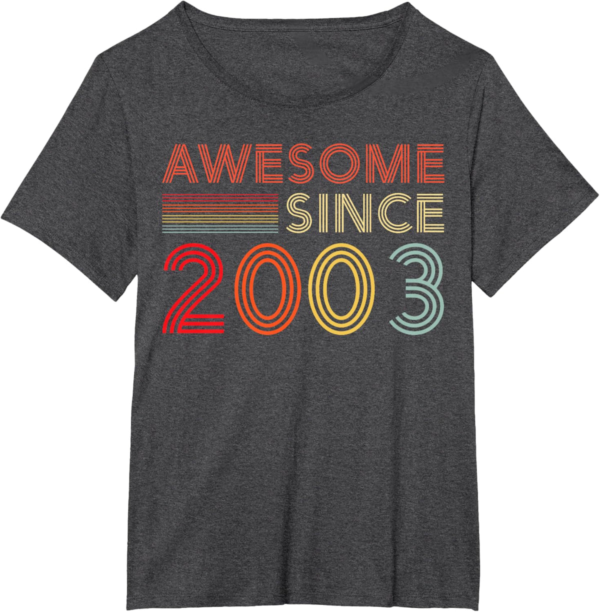 21 Birthday Decorations Men Women 2003 BDay 21th Birthday T-Shirt - Dark Heather Grey