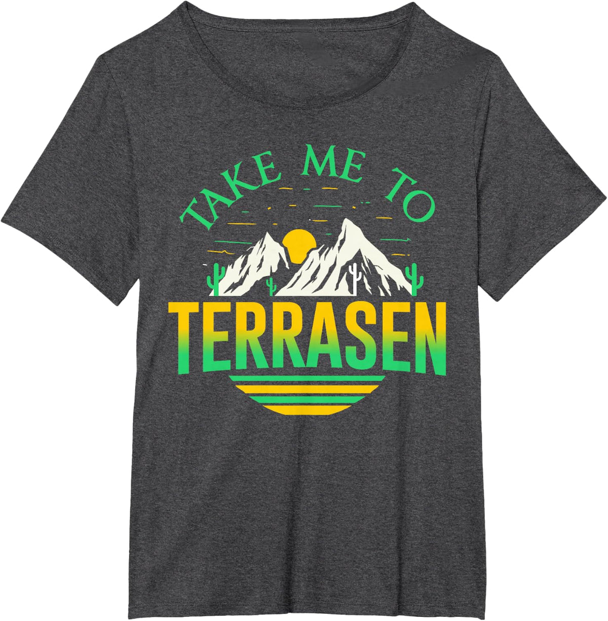 Take Me To Terrasen Nature Adventure Hiking T-Shirt - Dark Heather Grey
