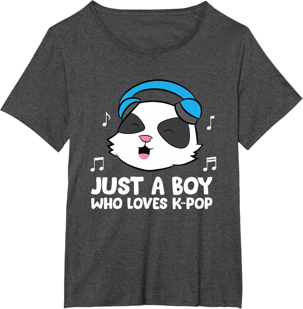 K-Pop Boy Just a Boy Who Loves K-Pop T-Shirt - Dark Heather Grey
