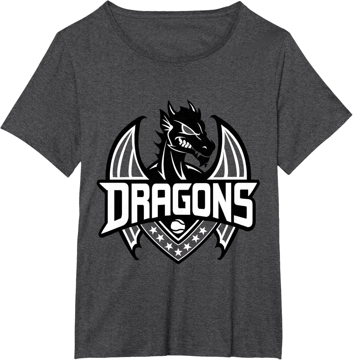 Dragons Baseball T-Shirt T-Shirt - Dark Heather Grey