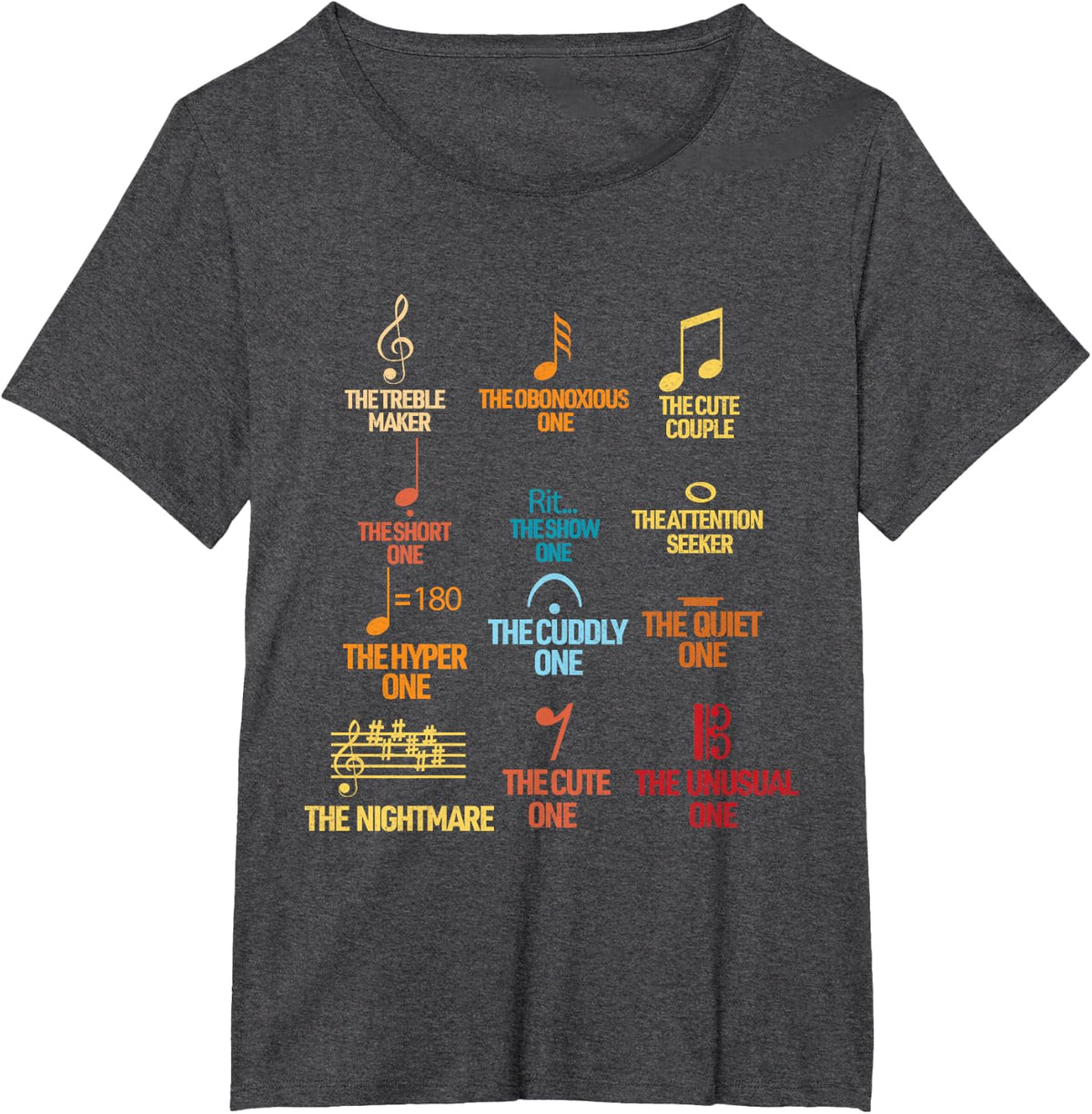 Musical Notes Definition Shirt Funny Music Symbol Musician T-Shirt - Dark Heather Grey