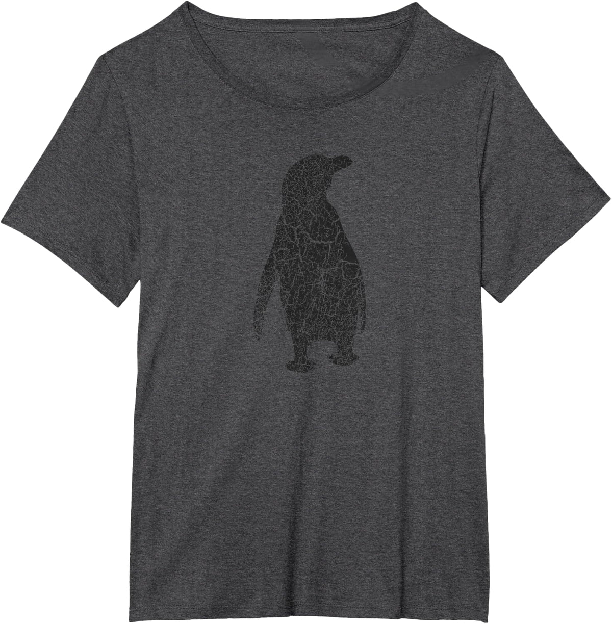 Penguin Distressed Print - Vintage Penguin T-Shirt - Dark Heather Grey