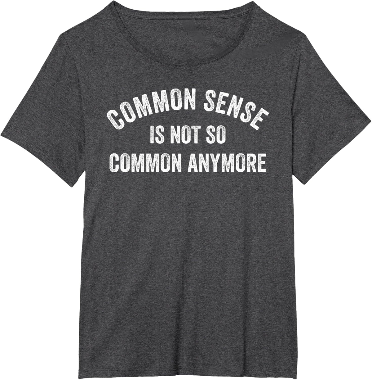 Common Sense Is Not So Common Anymore Funny Sarcastic Quote T-Shirt Tee - Dark Heather Grey