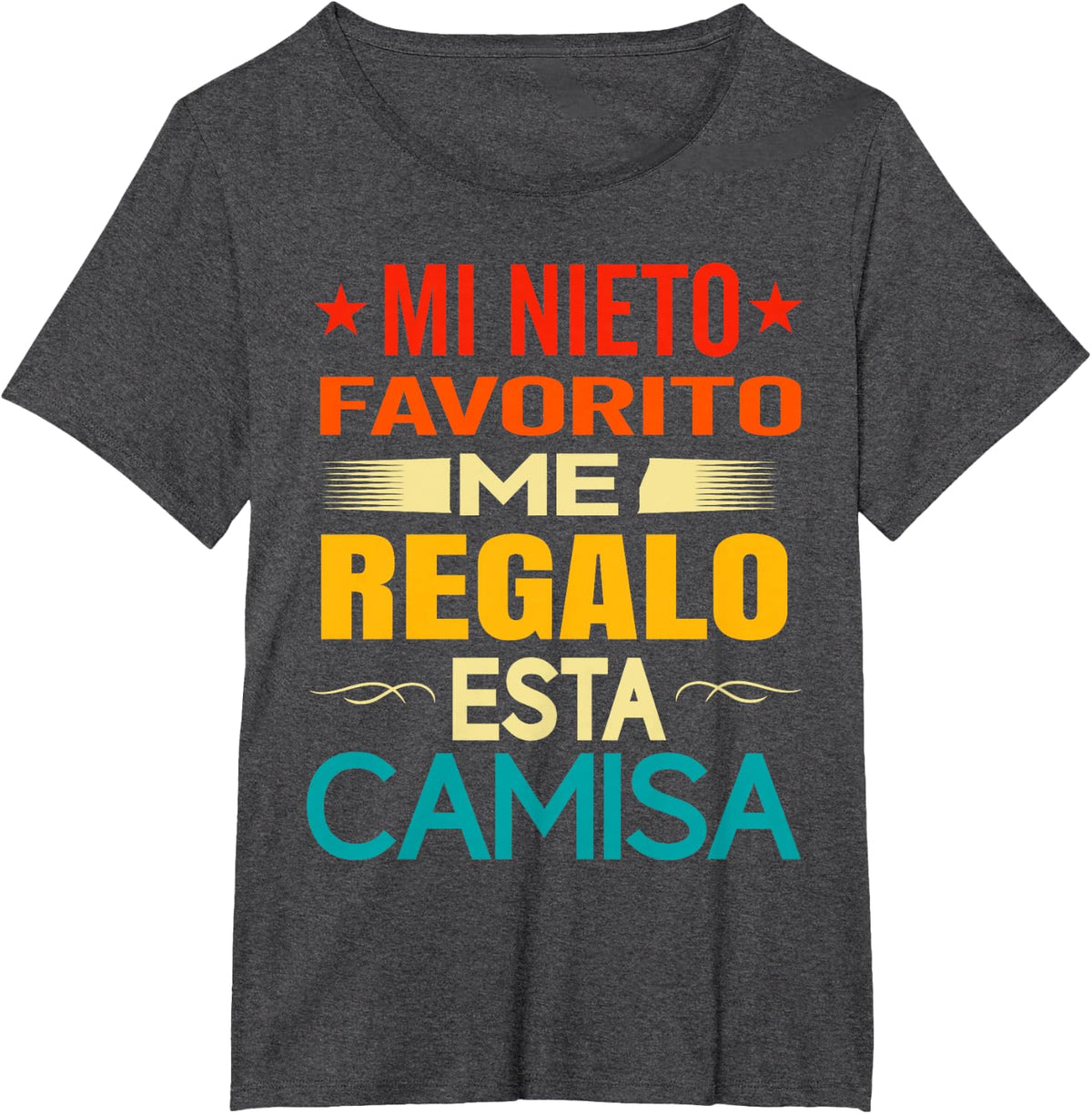 Regalo Para Abuelo De Nieto Español Día Del Padre Camiseta T-Shirt - Dark Heather Grey