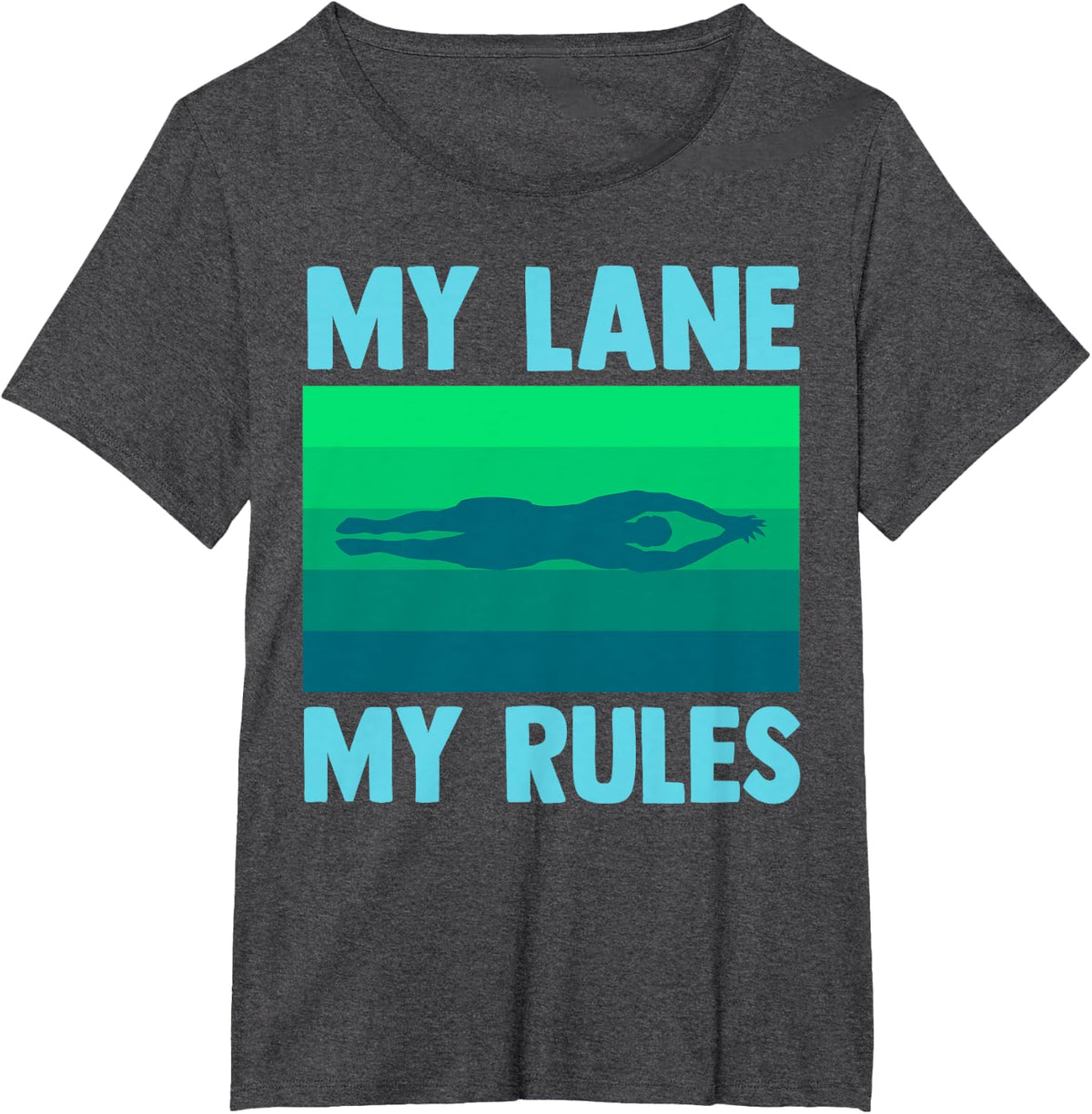 Swim Swimmers Swimming T-Shirt - Dark Heather Grey