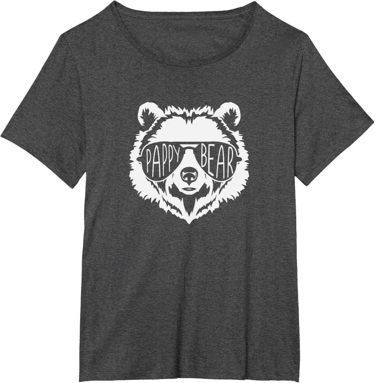 Pappy Bear Face with Sunglasses T-Shirt - Dark Heather Grey