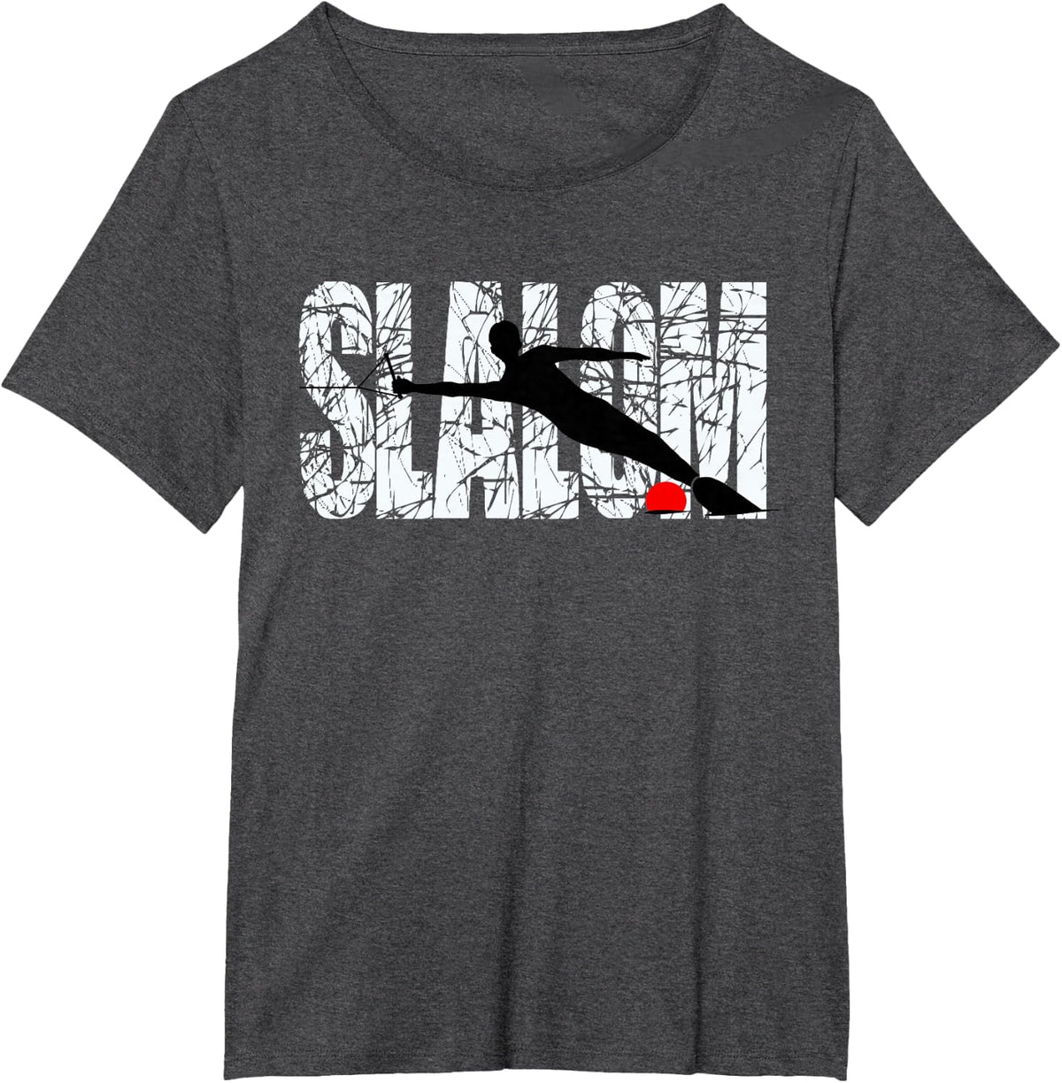 Slalom Water Skier T-Shirt - Dark Heather Grey