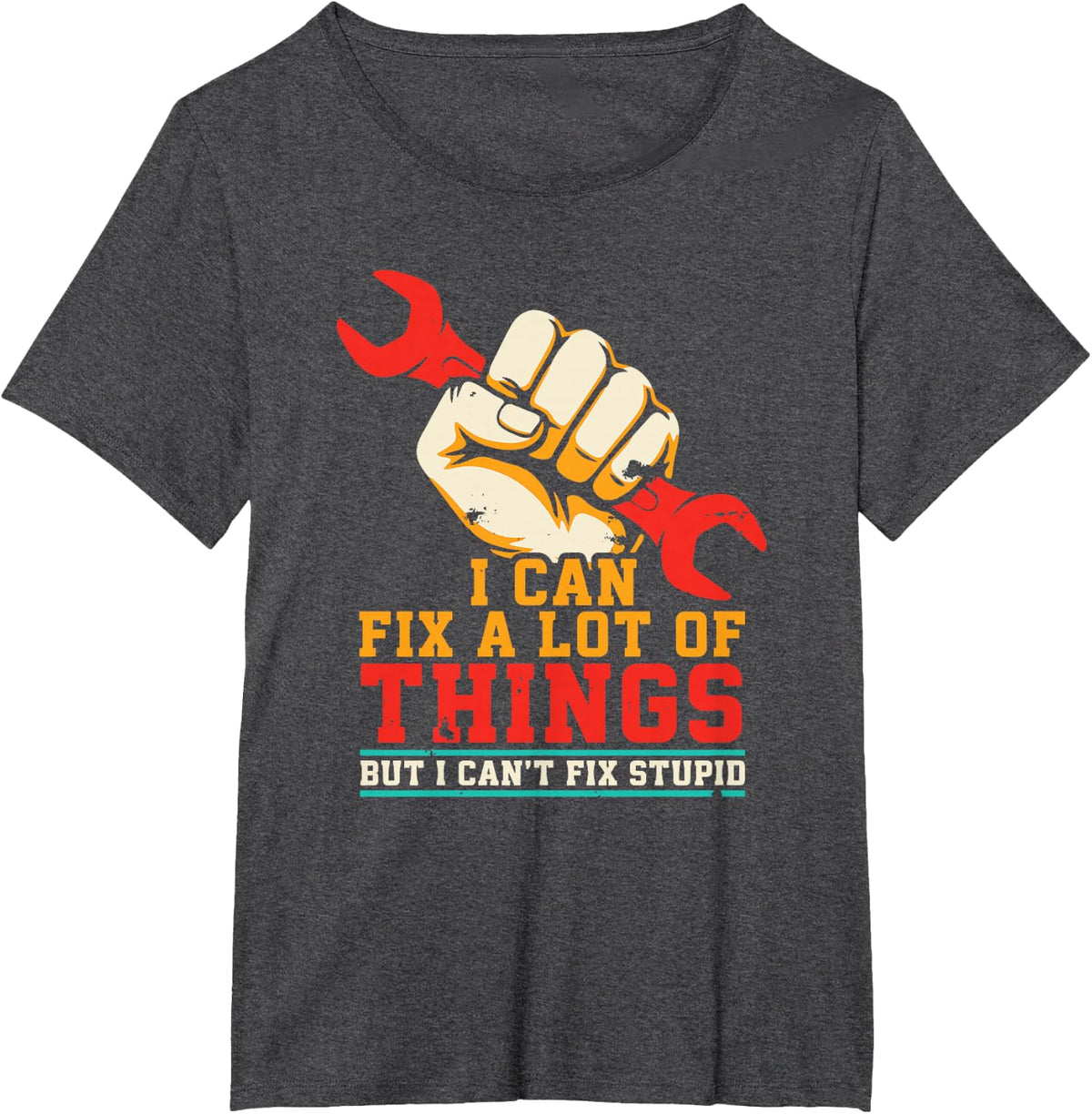 Funny Novelty Quotes for A Handyman with A Very Sharp Tongue T-Shirt - Dark Heather Grey