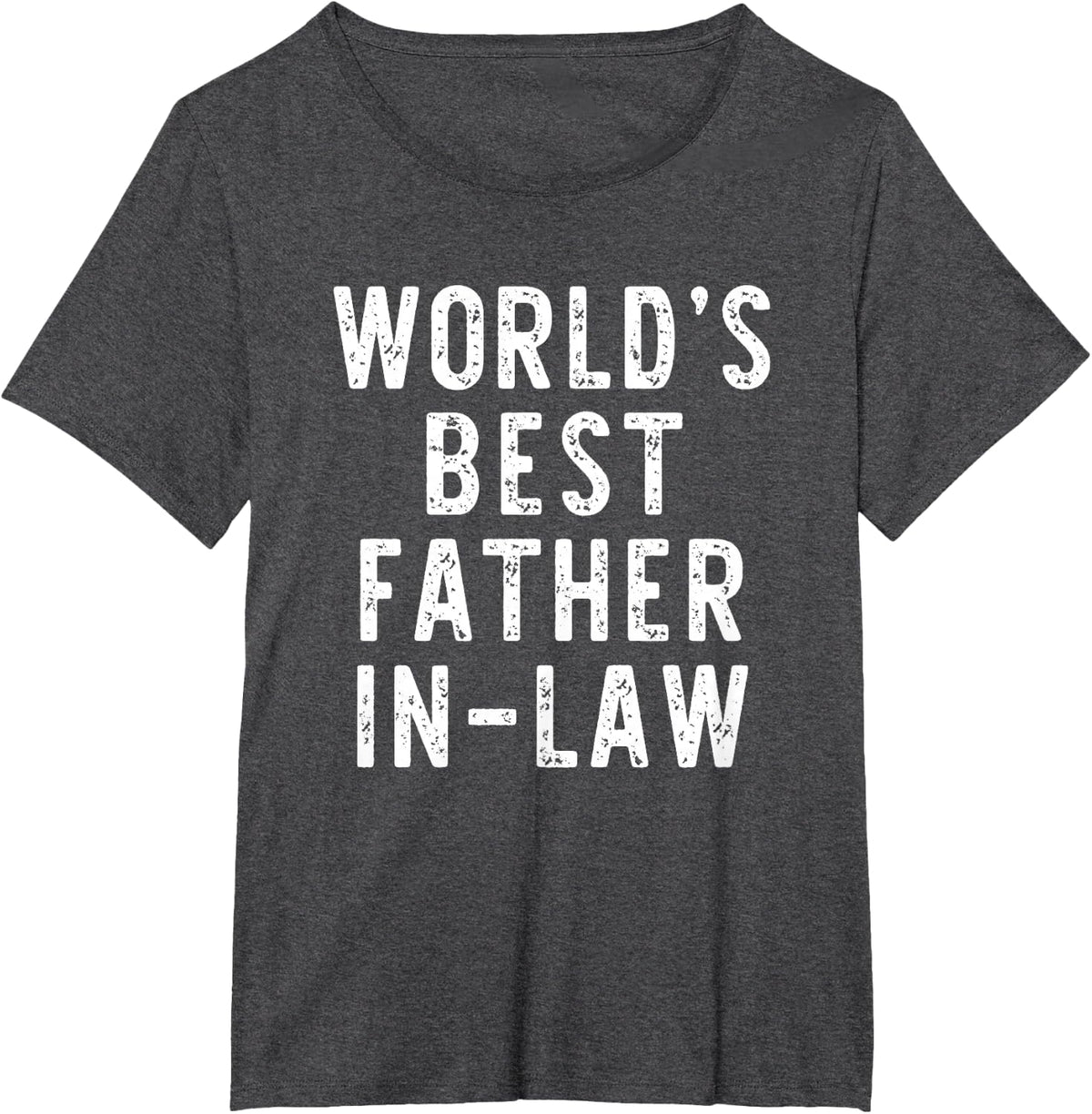 World's Best Father-In-Law Funny Family Tees T-Shirt Gift For Dad Men Women - Dark Heather Grey