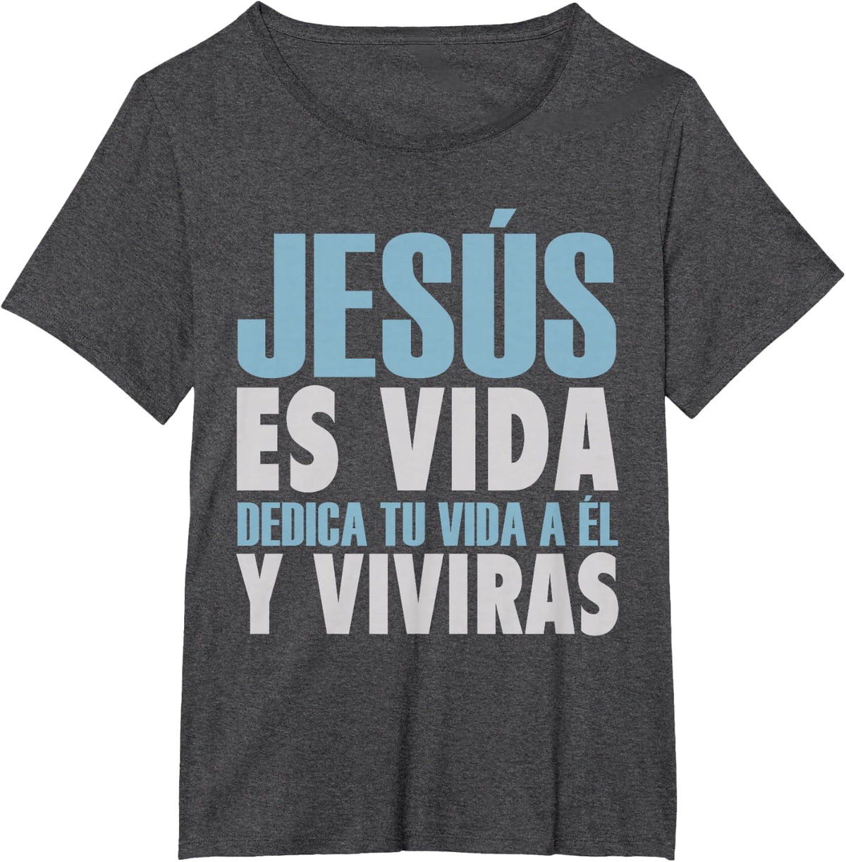 Jesus Es Vida, Spanish T-Shirt, Spanish Christian Shirt T-Shirt - Dark Heather Grey