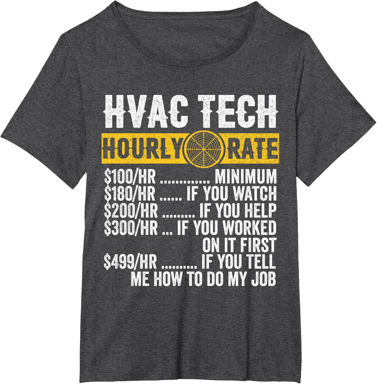 Funny Classic Car Hourly Set for HVAC Technicians T-Shirt - Dark Heather Grey