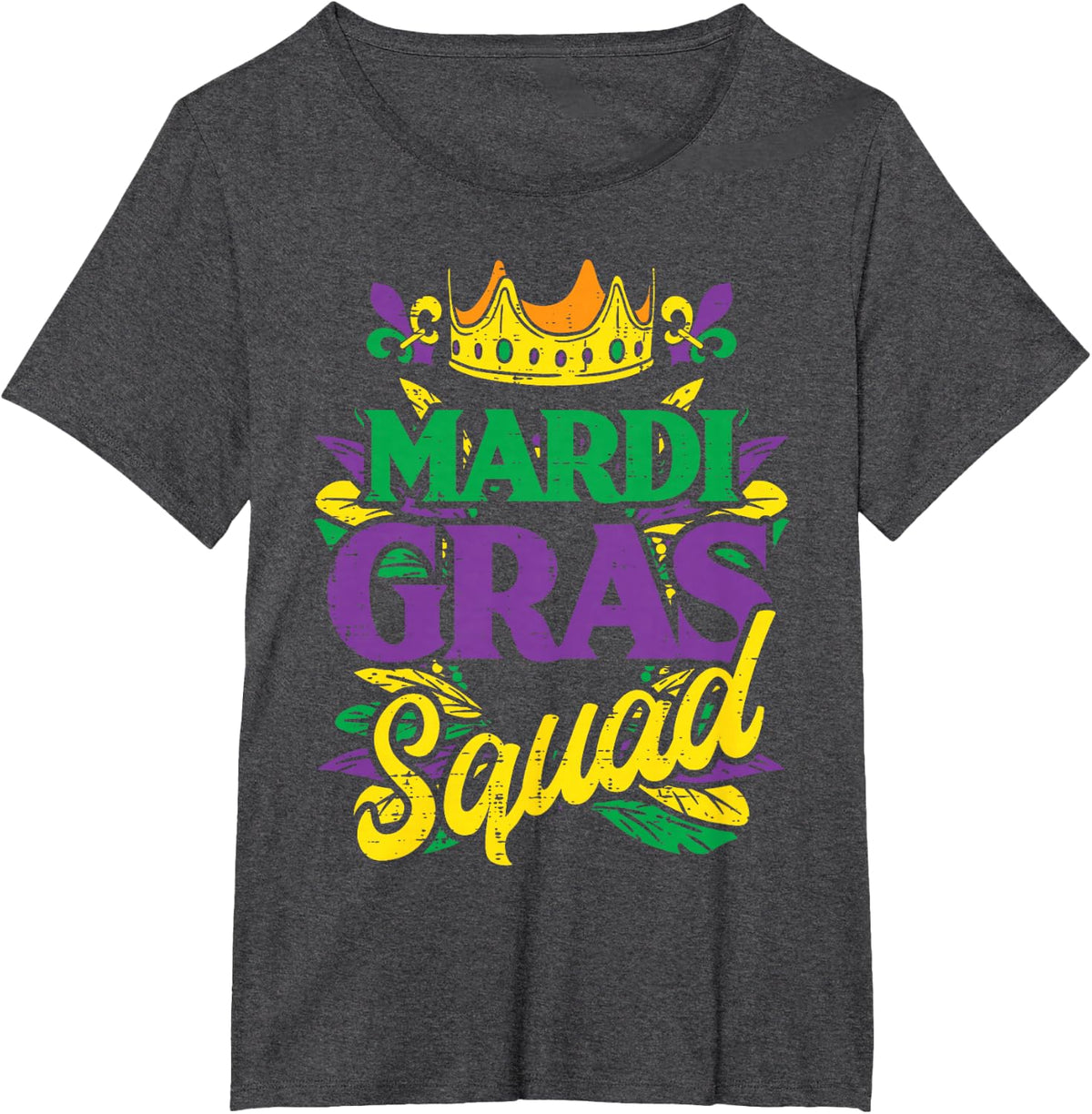 Mardi Gras Squad Funny Matching Carnival Parade Party Gift T-Shirt - Dark Heather Grey