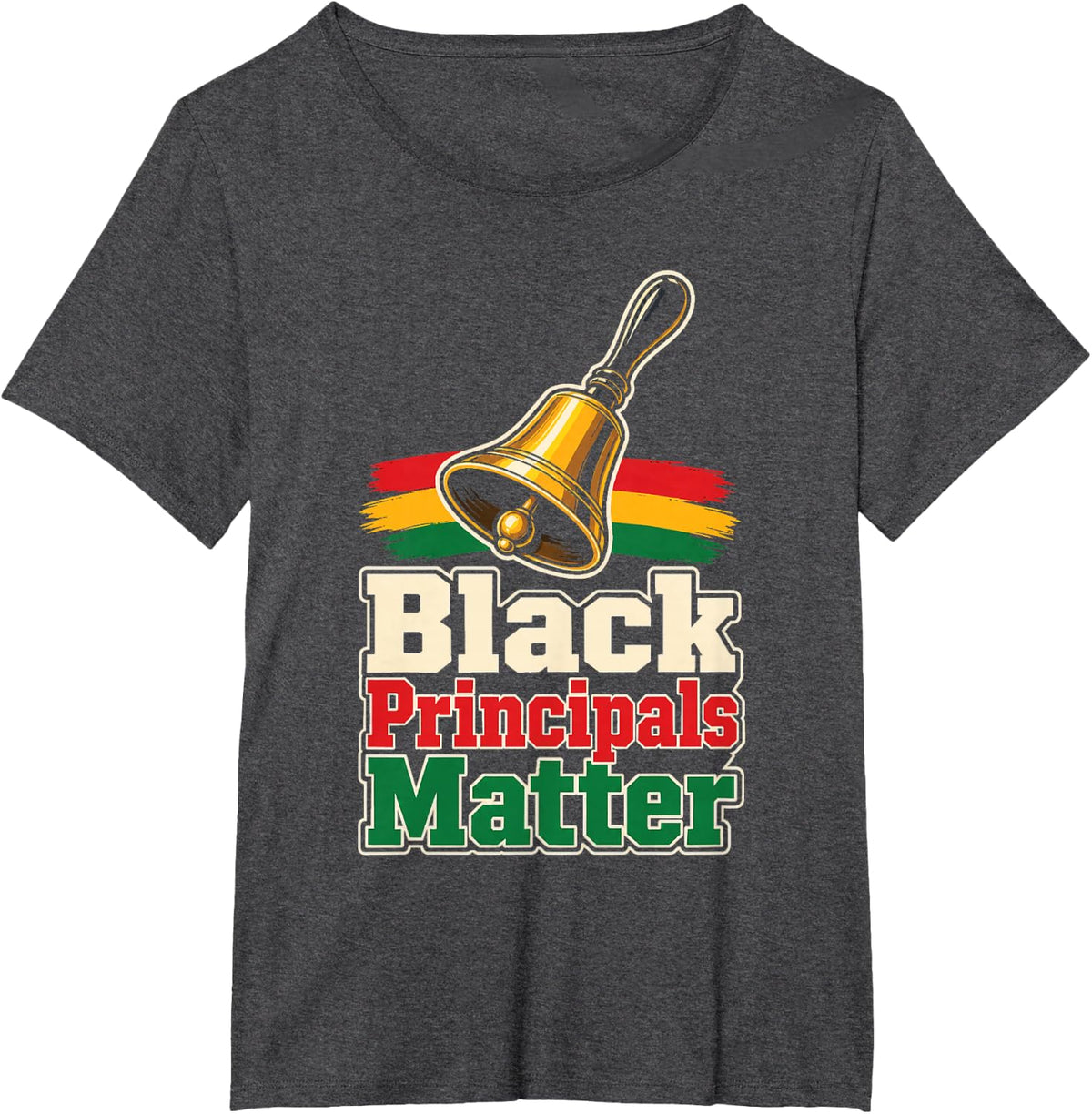 Black Principals Matter Elementary School Office Gift T-Shirt - Dark Heather Grey