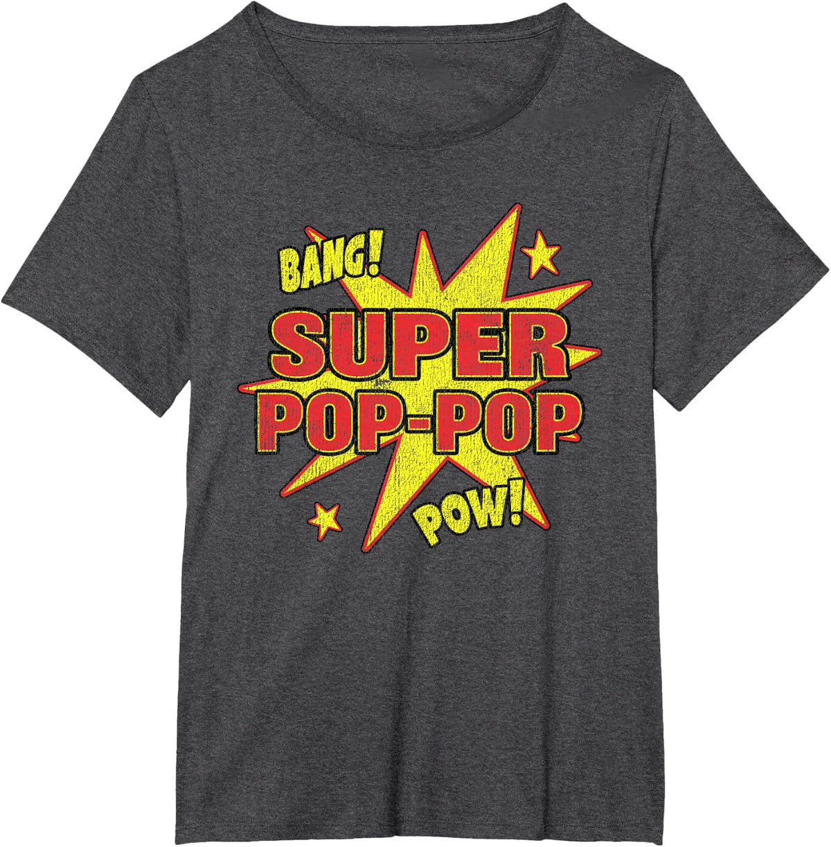 Super Pop-Pop Super Power Grandpa Grandpa Gift T-Shirt - Dark Heather Grey