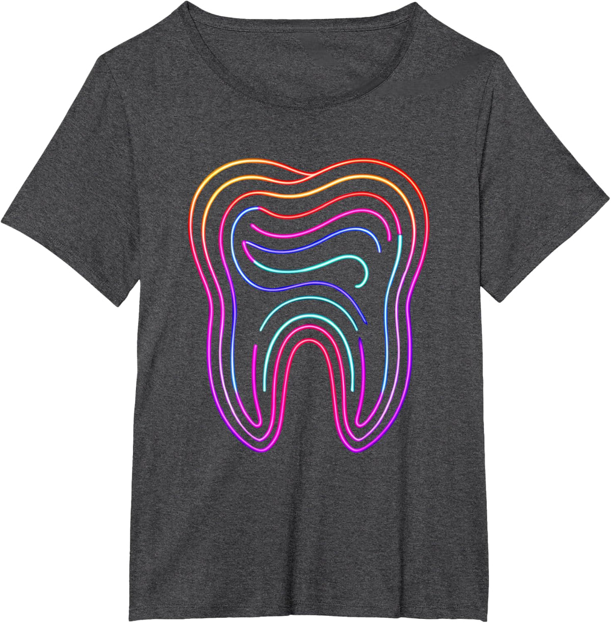 Dentist Retro Vintage Teeth Dental Hygienist Assistant Tooth T-Shirt - Dark Heather Grey