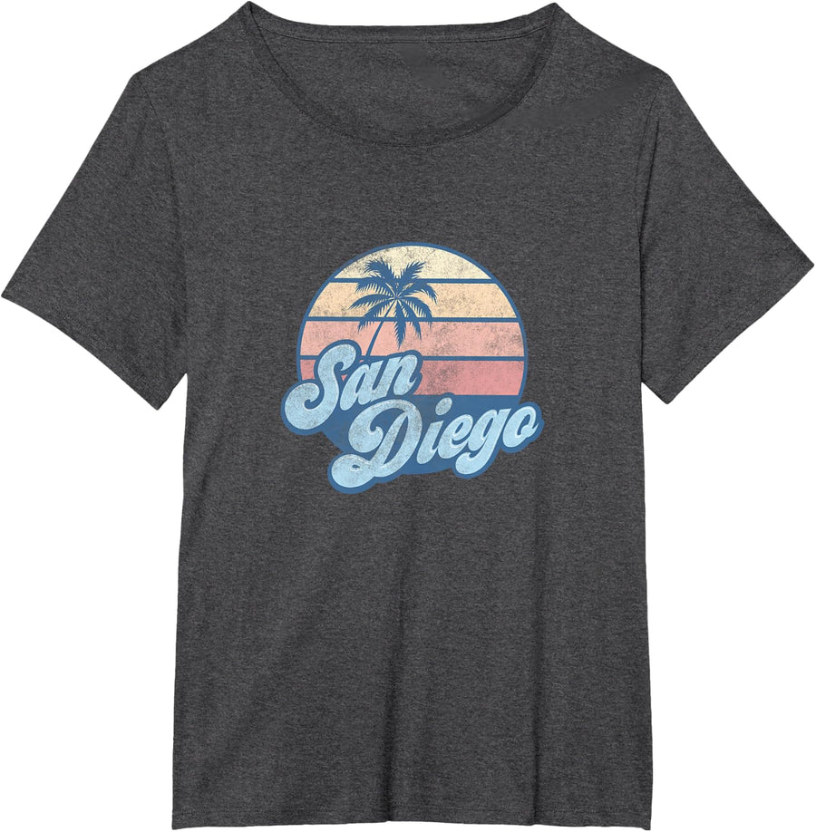 Artist Unknown unisex child Retro,classic San Diego California CA T Shirt Vintage 70s Retro Surfer Tee, Blue, Small US -