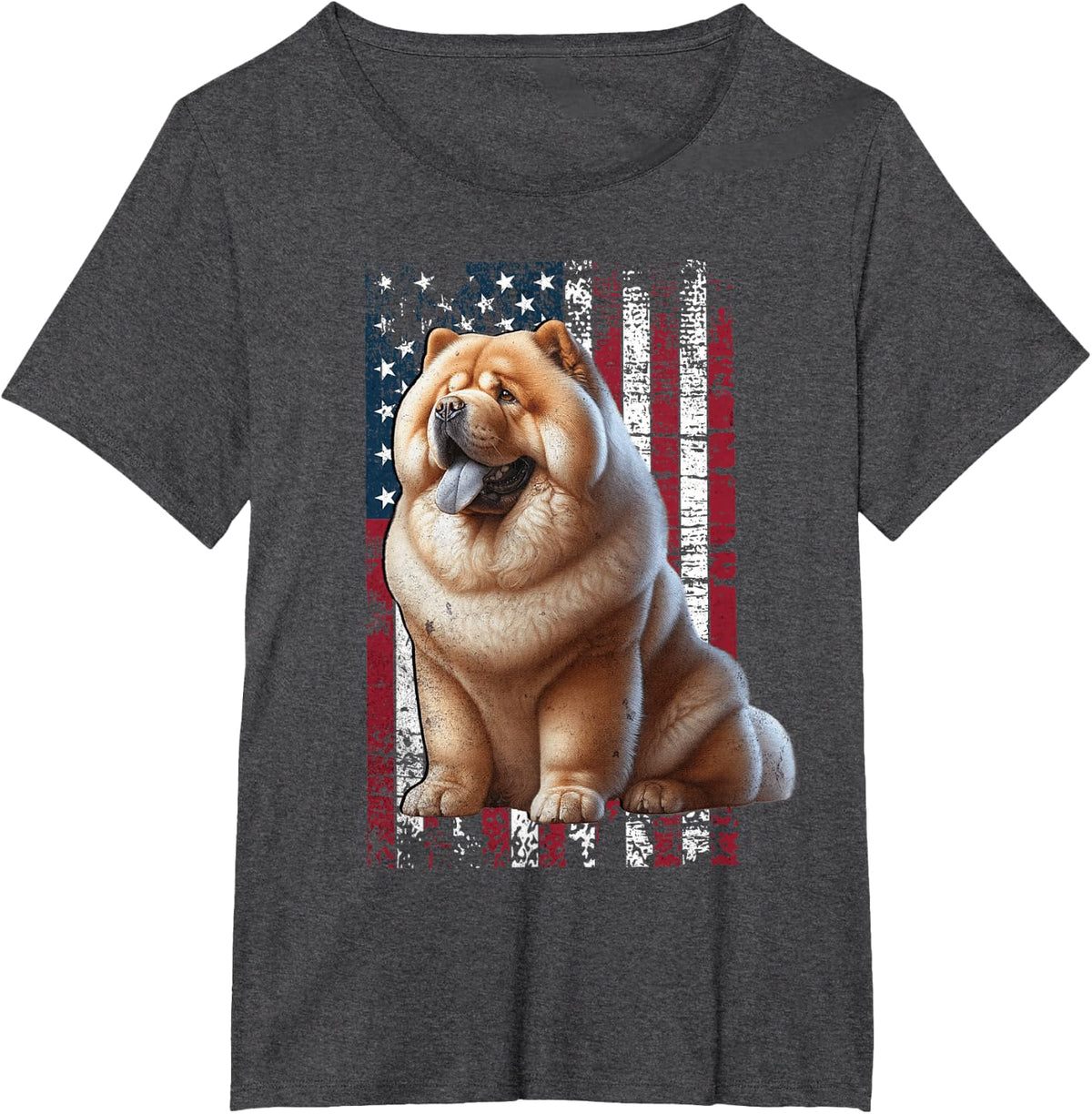 American Chow Chow US Chow Chow T-Shirt - Dark Heather Grey