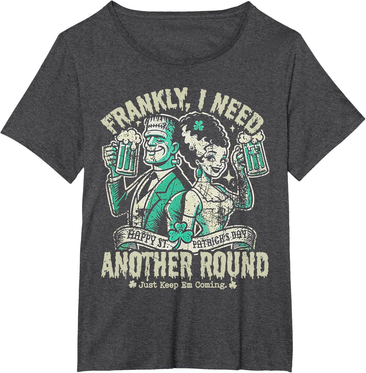 Frankly I Need Another Round Drinking T-Shirt - Dark Heather Grey