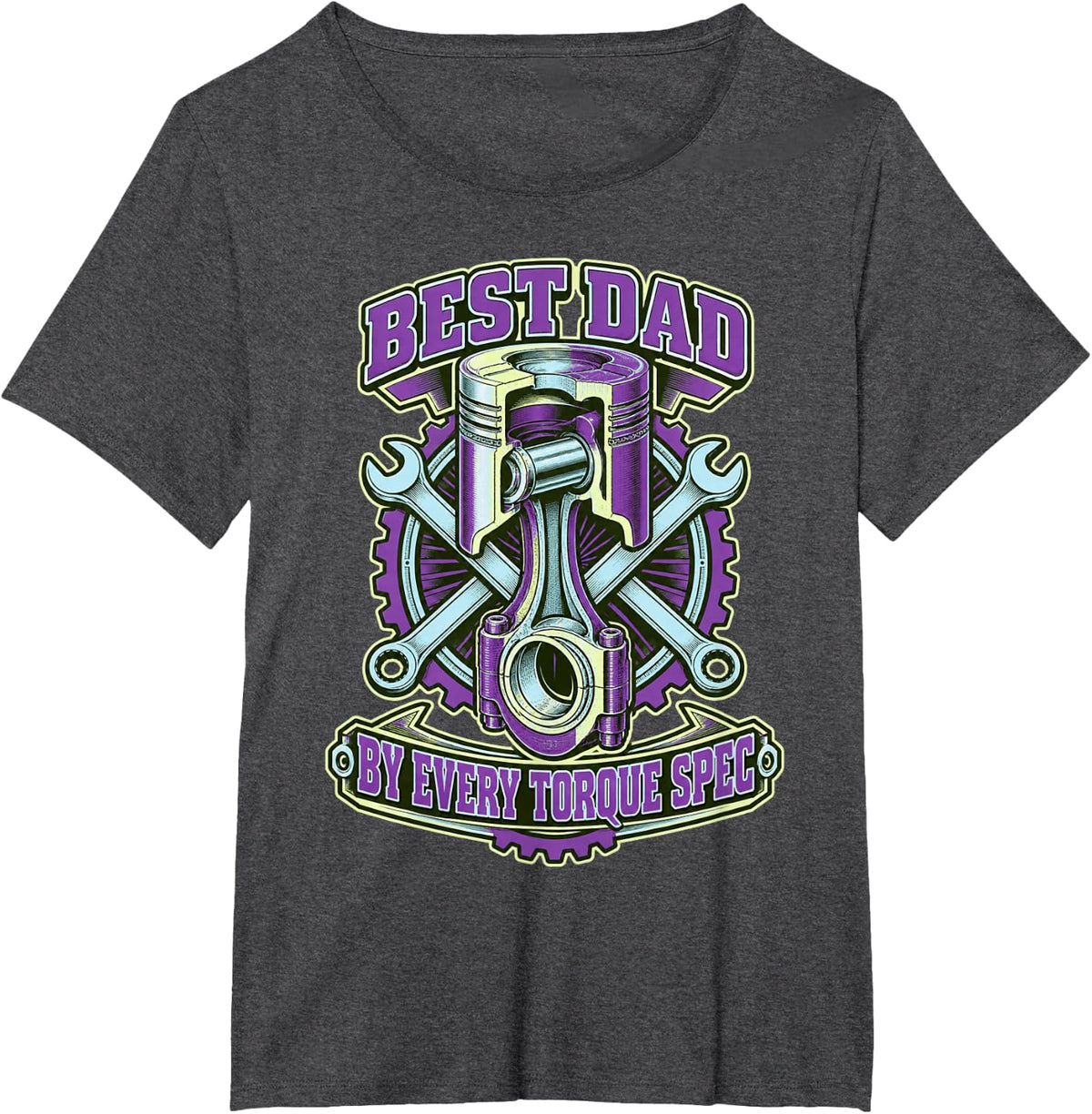 Dad By Every Torque Spec Art T-Shirt - Dark Heather Grey