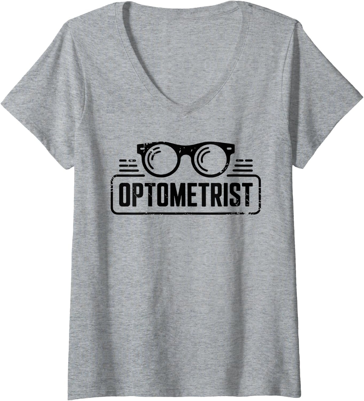 Women's Optometrist Optometry Eye Doctor V-Neck T-Shirt - Heather Grey