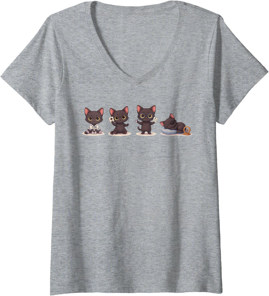 Women's Vision Therapy Orthoptics Visual Training Optometrist V-Neck T-Shirt - Heather Grey