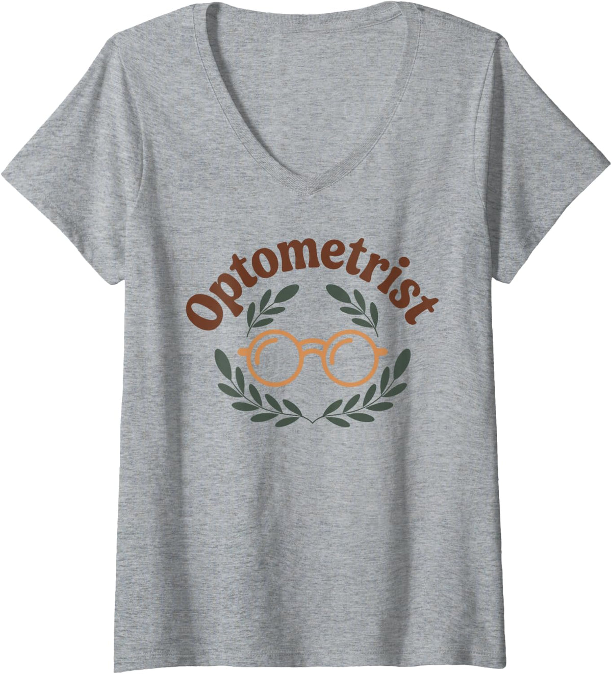 Women's Funny Optometrist Eye Doctor V-Neck T-Shirt - Heather Grey