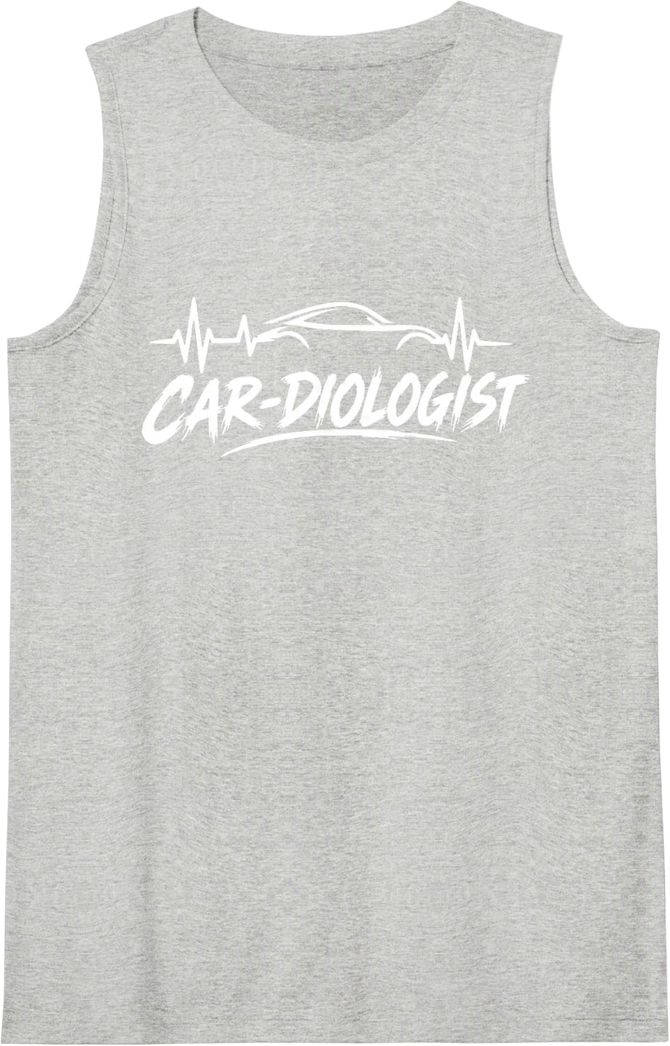 Car-diologist Funny Automotive Car Love Mechanic Enthusiast Sleeveless Tank Top - Heather Grey