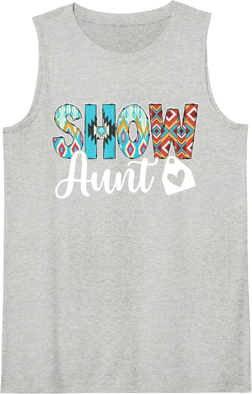 Livestock Show Aunt Livestock Show Auntie Sleeveless Tank Top - Heather Grey