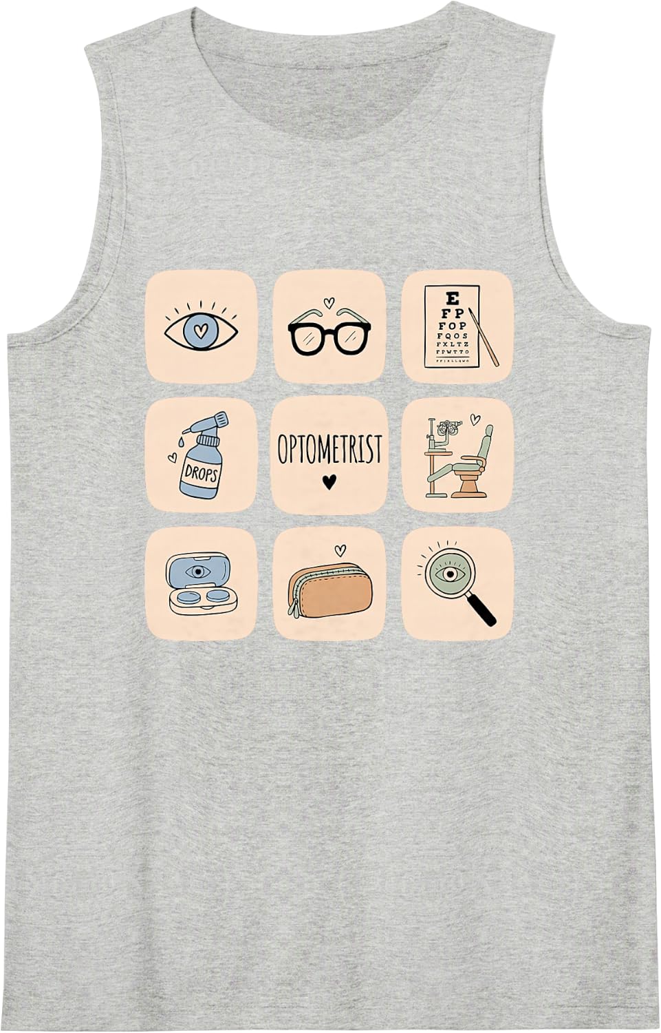 Optometrist Doctor of Optometry Od Optometrists Sleeveless Tank Top - Heather Grey