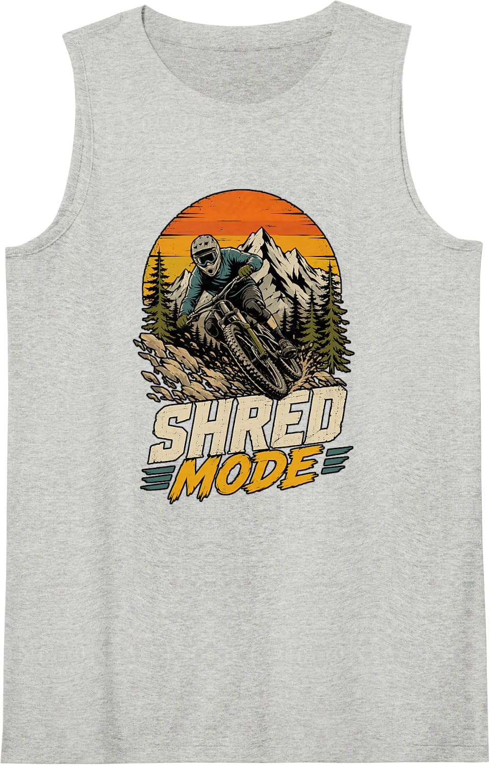 MTB Cycling MOUNTAINBIKER Mountain-Bike MTB Bicycle Sleeveless Tank Top - Heather Grey