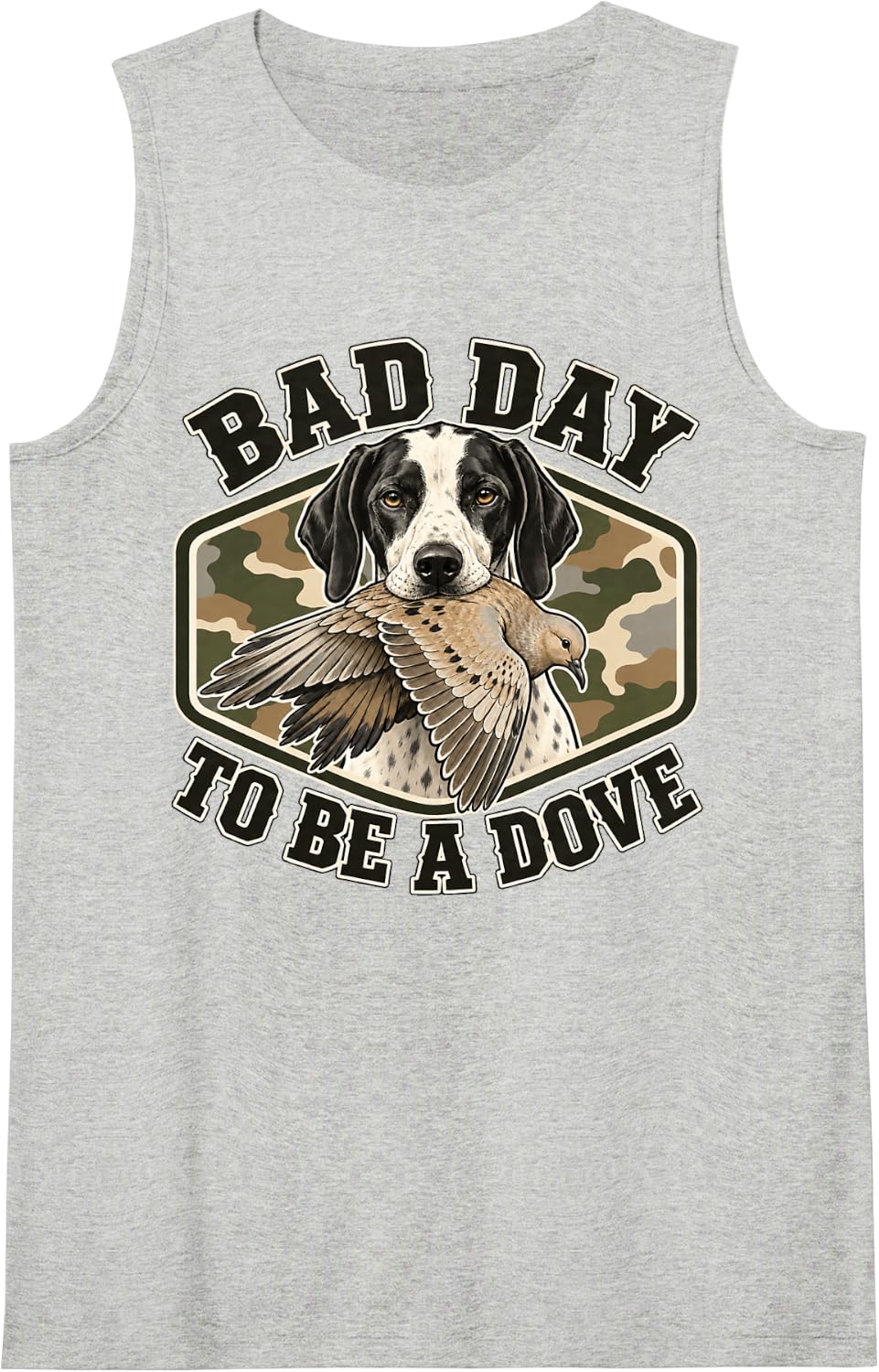 Bad Day to Be A Dove English Pointer Hunting Sleeveless Tank Top - Heather Grey