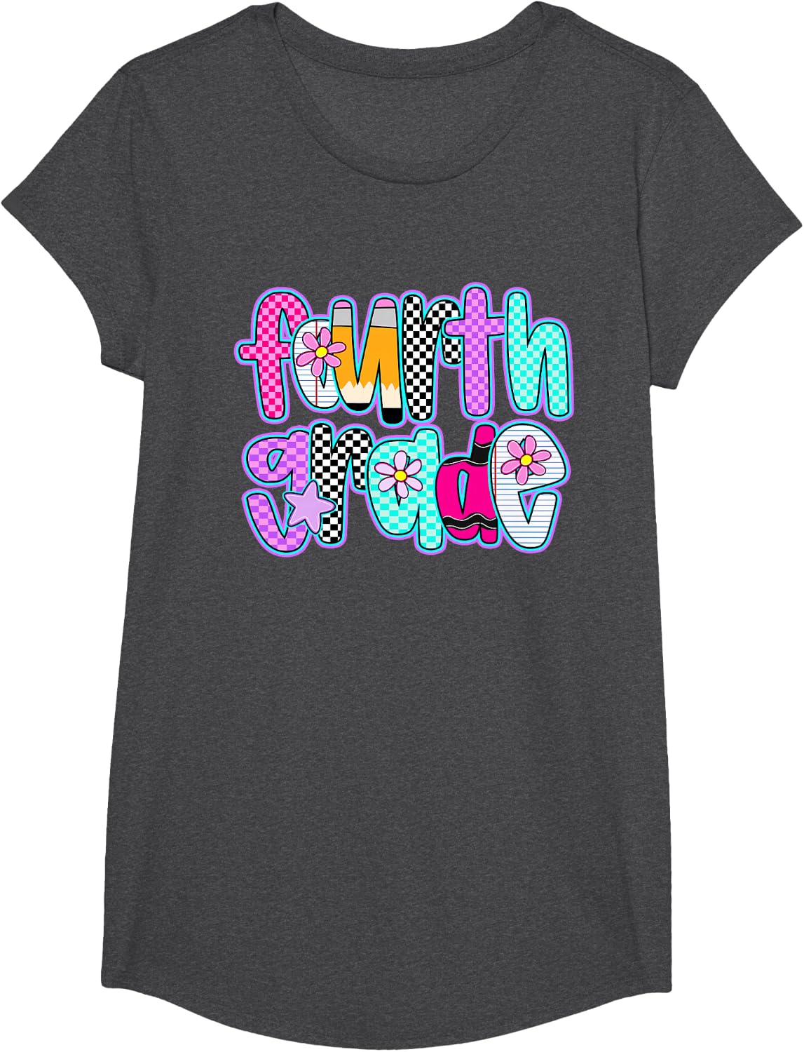 Student Funny T-Shirt - Girls Dark Heather Grey