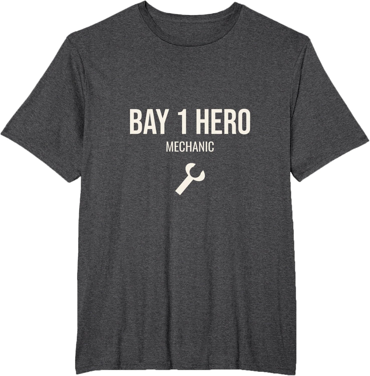 Mechanics Work Bay 1 Hero Garage T-Shirt - Dark Heather Grey