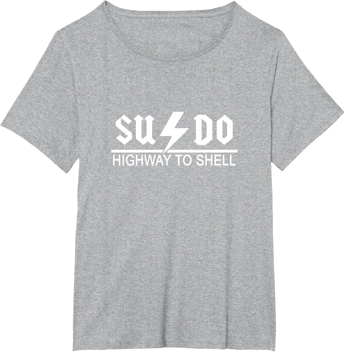 Sudo Highway to Shell - Linux Programmer Tux T-Shirt - Heather Grey