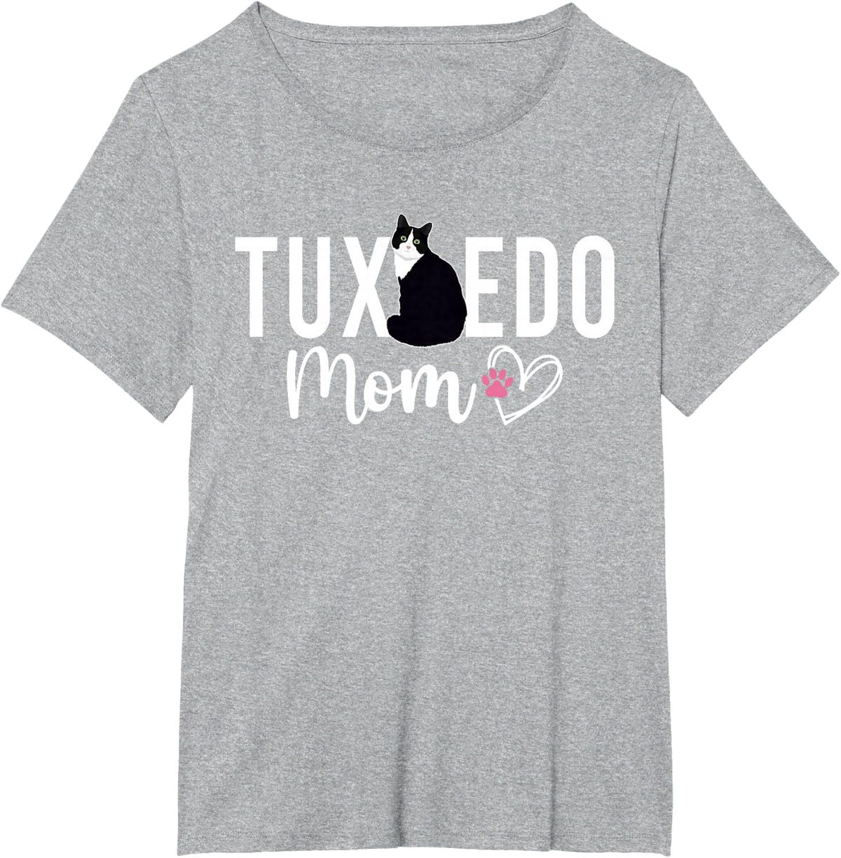 Tuxedo Cat Mom Tuxedo Cat Owner Tuxedo Cat Lover T-Shirt - Heather Grey