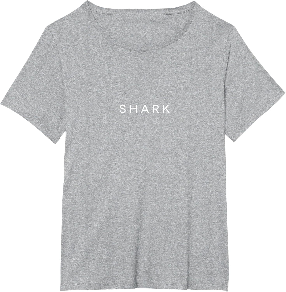 Shark Minimalist Text Ocean Lover T-Shirt - Heather Grey