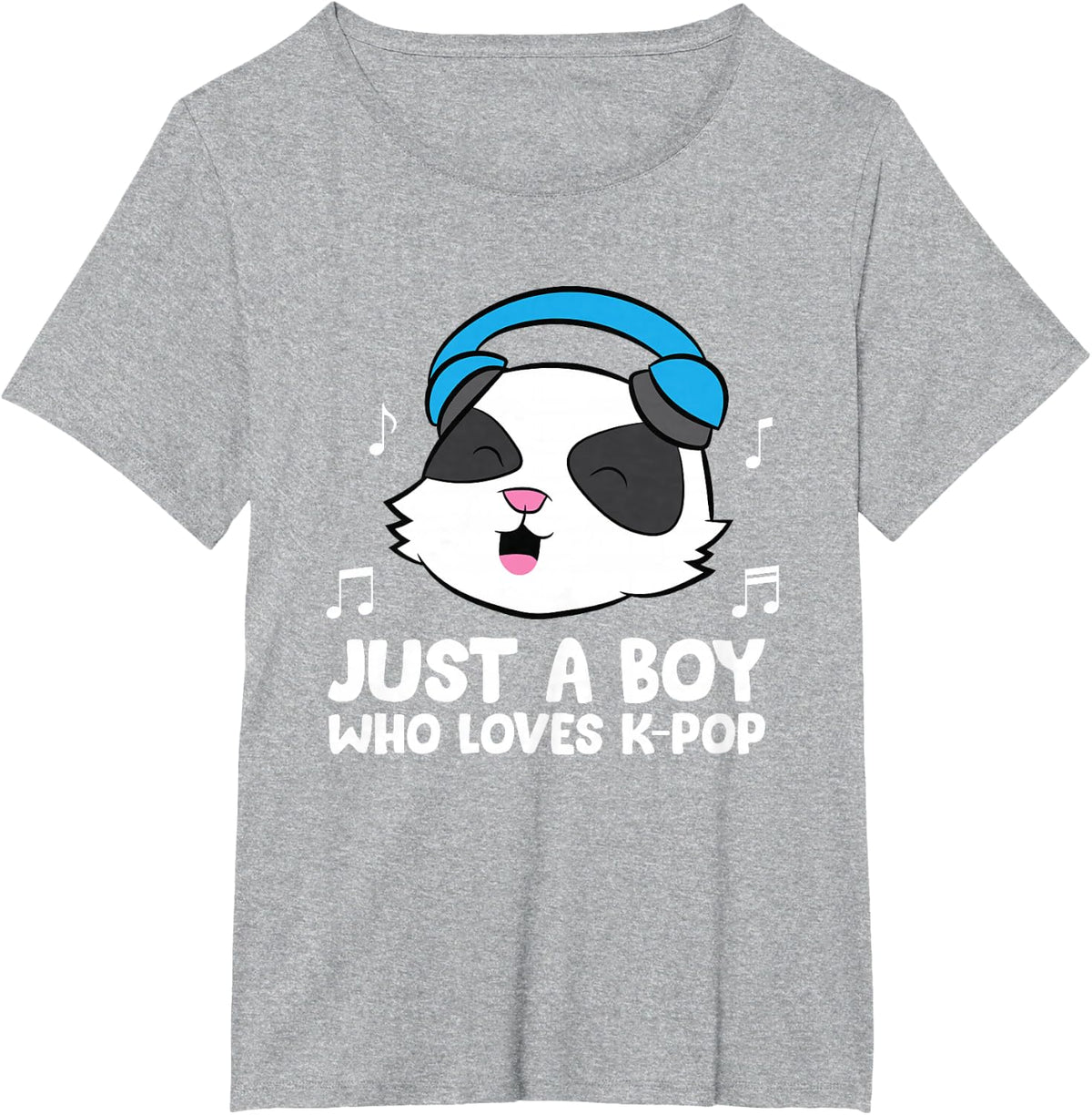 K-Pop Boy Just a Boy Who Loves K-Pop T-Shirt - Heather Grey