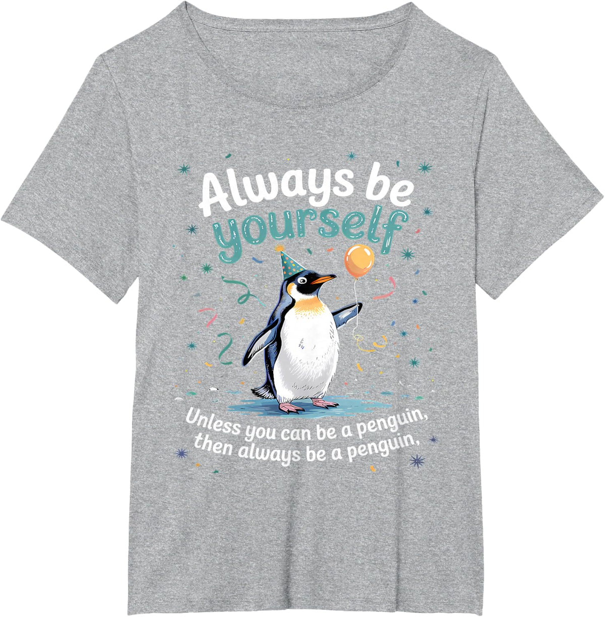 Always Be Yourself Unless You Can Be A Penguin Kids T-Shirt Tees for Boys Girls Penguin Lover Shirts - Heather Grey