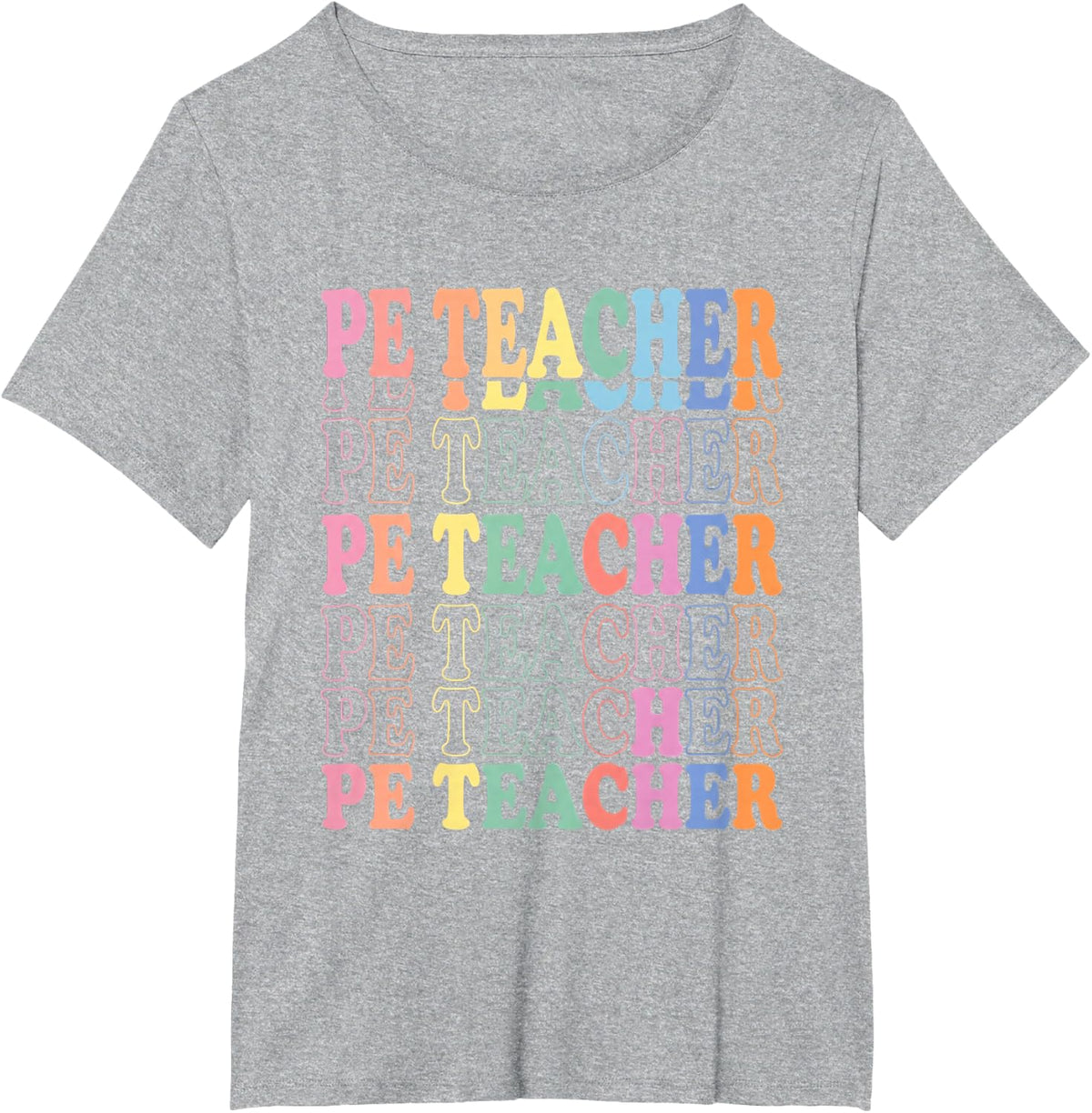 Retro Pe Teacher Teaching T-Shirt - Heather Grey