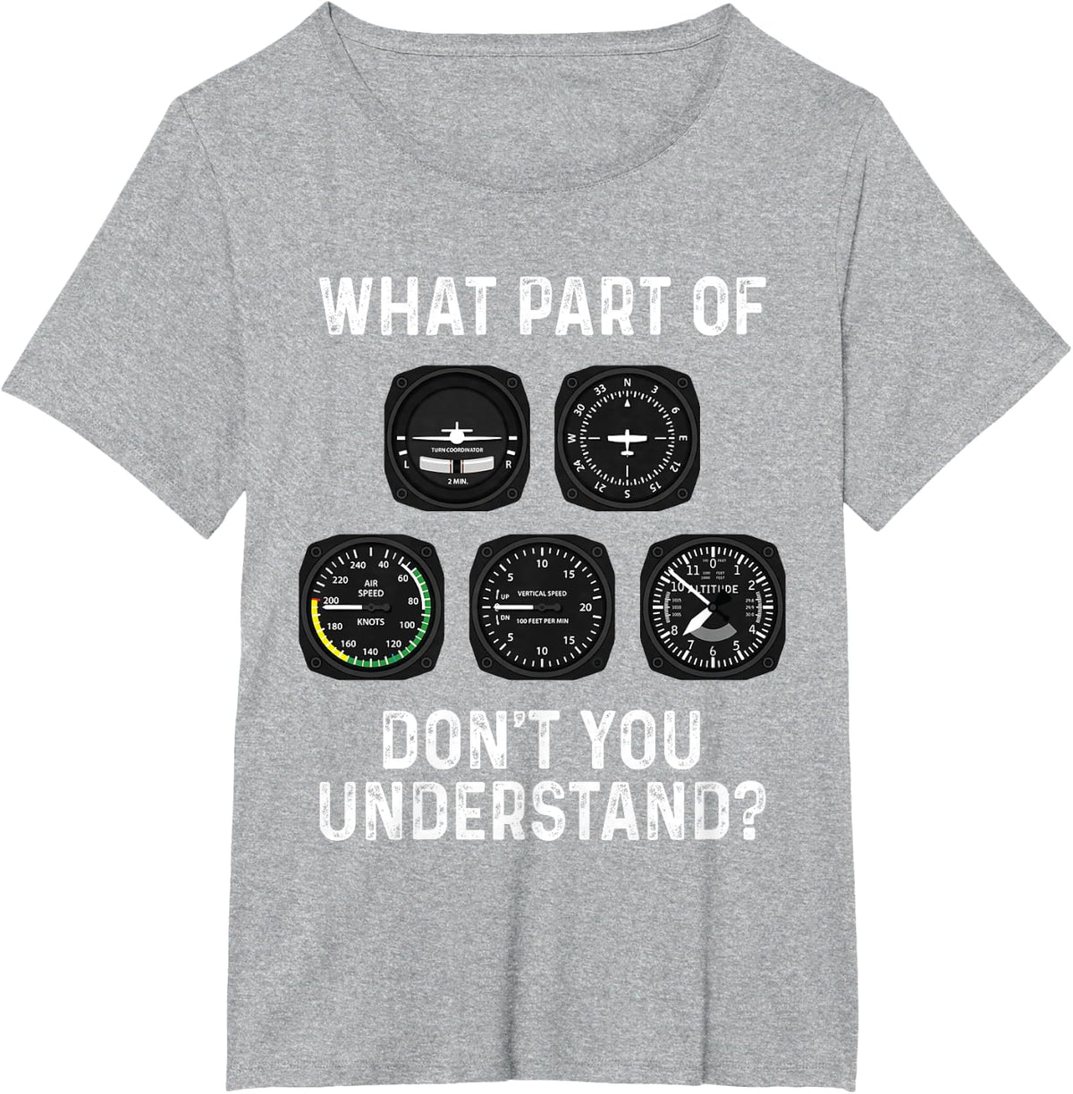 Funny Pilot Design For Men Women Airplane Airline Pilot T-Shirt - Heather Grey