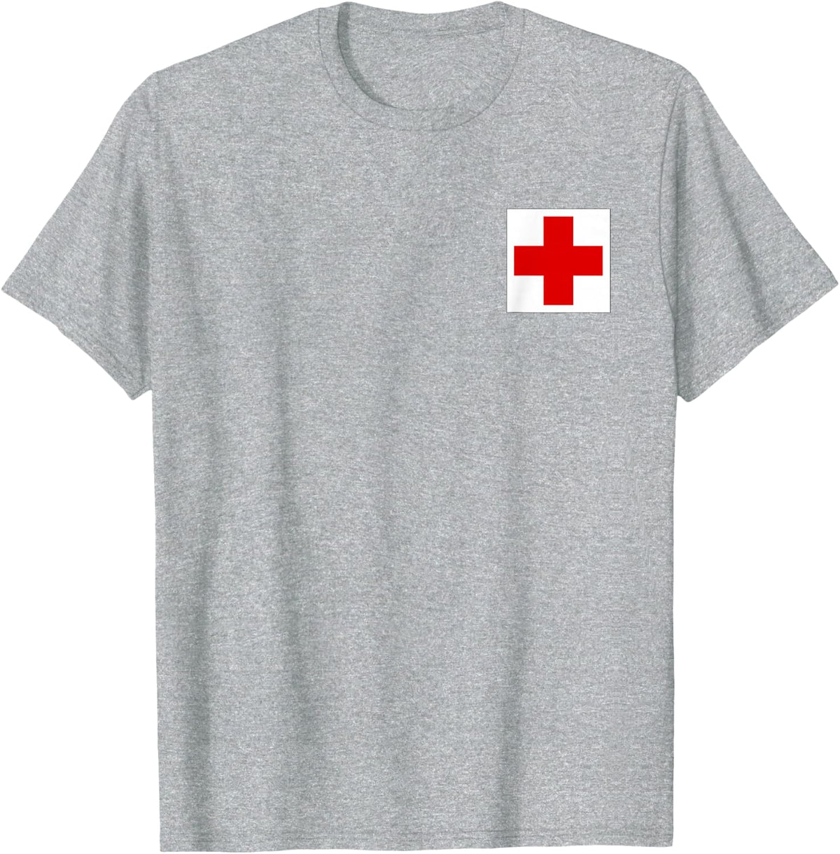Classic Medic First AID Symbol Army Combat Medic Specialist T-Shirt - Heather Grey