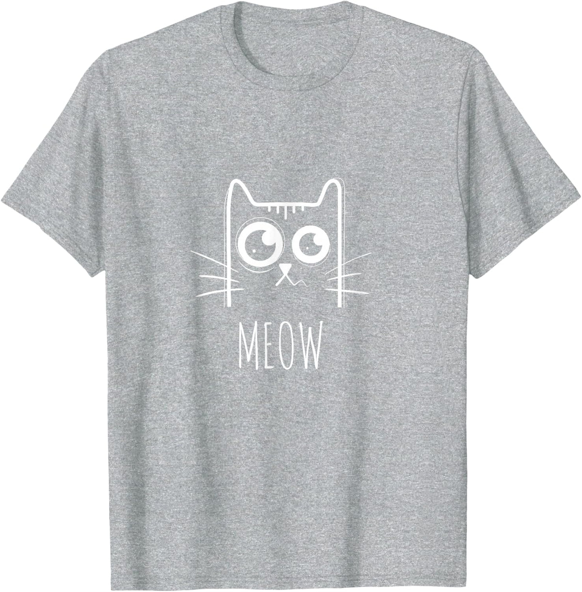 Meow Cat Meow Kitty Cute Cats Mom and Cat Dad T-Shirt - Heather Grey