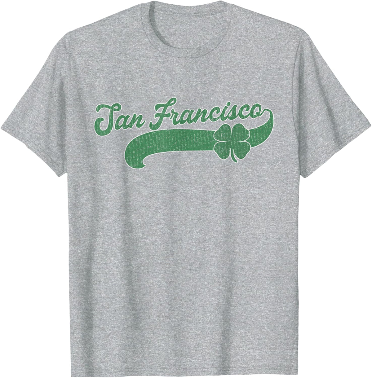 San Francisco Shamrock St. Patrick's Day Saint Paddy's Irish T-Shirt - Heather Grey